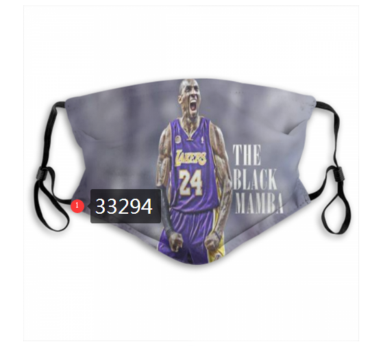 2021 NBA Los Angeles Lakers #24 kobe bryant 33294 Dust mask with filter